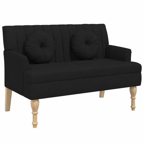 Genérico wenjingqi 372132 Bank mit Kissen, Stoff, Schwarz, 113 x 64,5 x 75,5 cm Genérico wenjingqi 372132 Bank mit Kissen, Stoff, Schwarz, 113 x 64,5 x 75,5 cm von Genérico