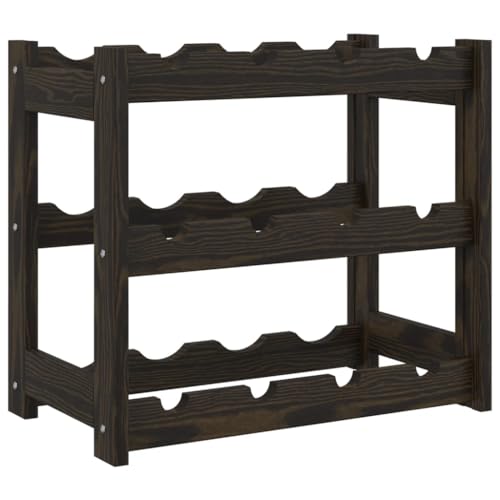 Genérico wenjingqi 373399 Weinregal für 12 Flaschen, massives Kiefernholz, Schwarz Genérico wenjingqi 373399 Weinregal für 12 Flaschen, massives Kiefernholz, Schwarz von Genérico
