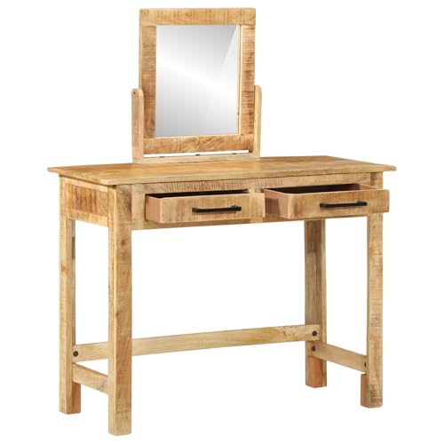 Genérico wenjingqi 374096 Schminktisch mit Spiegel aus massivem Holz, rauer Griff Genérico wenjingqi 374096 Schminktisch mit Spiegel aus massivem Holz, rauer Griff von Genérico