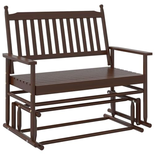Genérico wenjingqi 4008867 Sitzbank aus massivem Pappelholz, braun, 118 x 70 x 104,5 cm von Genérico