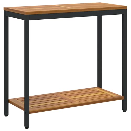 Genérico wenjingqi 4010606 Gartentisch, Holz, L und Schwarz, 35 x 80 x 75 cm von Genérico