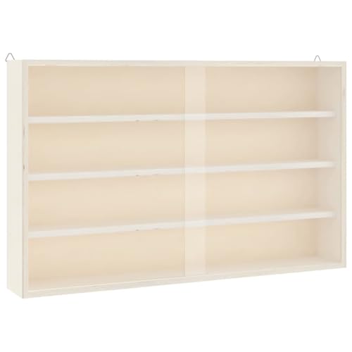 Genérico wenjingqi 4017386 Vitrine aus Holz für Sammler mit Türen, 60 x 8,5 x 37 cm von Genérico