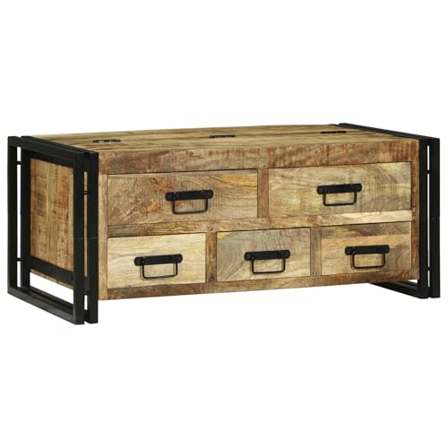 Genérico wenjingqi 4104724 Couchtisch, 90 x 50 x 38 cm, aus Massivholz mit rauem Griff Genérico wenjingqi 4104724 Couchtisch, 90 x 50 x 38 cm, aus Massivholz mit rauem Griff von Genérico