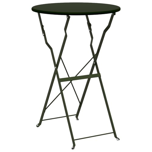 Genérico wenjingqi 42002961 Bistrotisch, klappbar, Dunkelgrün, Ø 50 x 71 cm oder pulverbeschichtet von Genérico