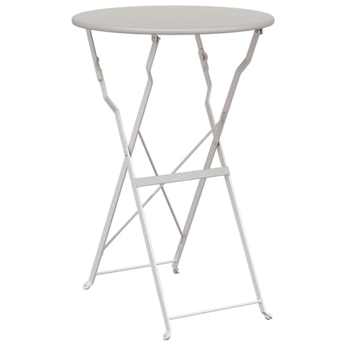 Genérico wenjingqi 42002965 Bistrotisch, faltbar, Beige, Ø 50 x 71 cm oder pulverbeschichtet von Genérico