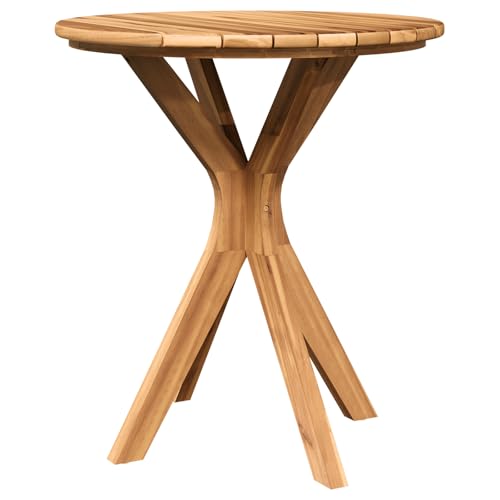 Genérico wenjingqi 42006359 Bistrotisch, Ø 70 x 75 cm, aus massivem Teakholz von Genérico