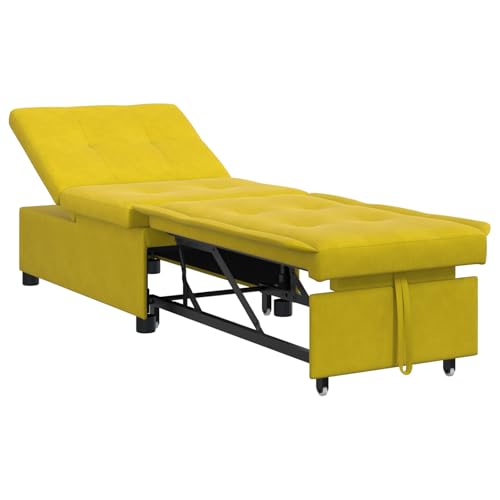 Genérico wenjingqi 42008601 Schlafsofa, abnehmbar, 3-in-1, Samt, Gelb von Genérico