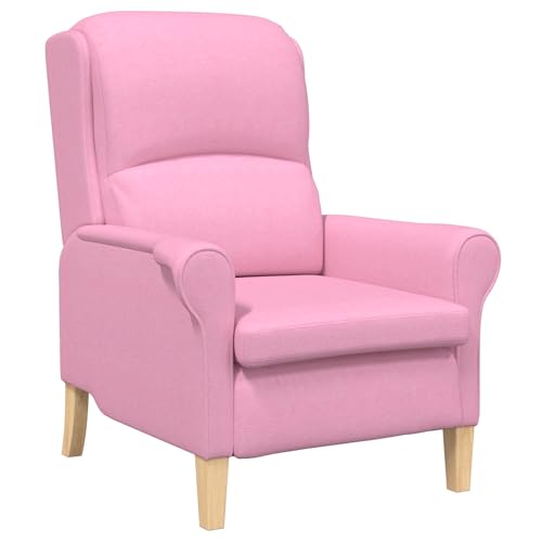 Genérico wenjingqi 42009850 Moderner Sessel, Rosa, Polyestergewebe, mittelgroßes Holz von Genérico