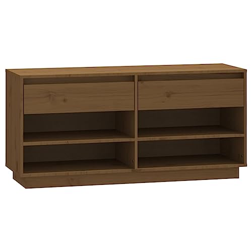 Genérico wenjingqi 814447 Schuhschrank aus Massivholz, Kiefer, Braun, 110 x 34 x 52 cm Genérico wenjingqi 814447 Schuhschrank aus Massivholz, Kiefer, Braun, 110 x 34 x 52 cm von Genérico