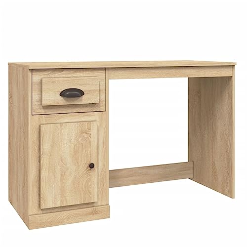 Genérico wenjingqi 816475 Schreibtisch mit Schublade, Sperrholz, Eiche, 115 x 50 x 75 cm von Genérico