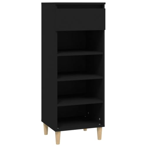 Genérico wenjingqi 819773 Schuhschrank, Sperrholz, Schwarz, 40 x 36 x 105 cm von Genérico