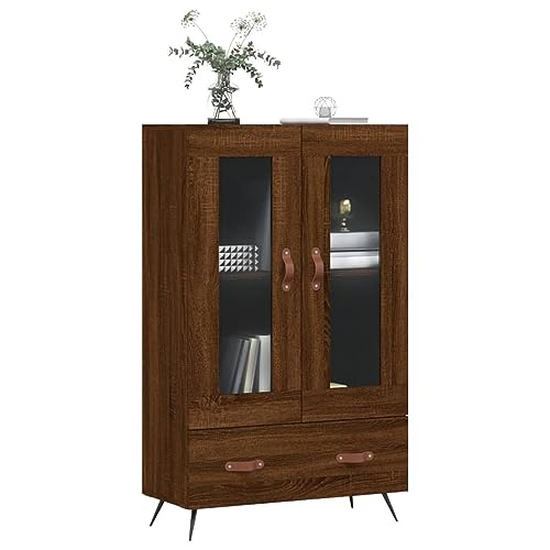 Genérico wenjingqi 828275 Hohe Kommode aus technischem Holz, Eiche, Braun, 69,5 x 31 x 115 cm von Genérico