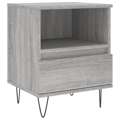 Genérico wenjingqi 830632 Nachttisch aus technischem Holz, Grau, 40 x 35 x 50 cm Genérico wenjingqi 830632 Nachttisch aus technischem Holz, Grau, 40 x 35 x 50 cm von Genérico