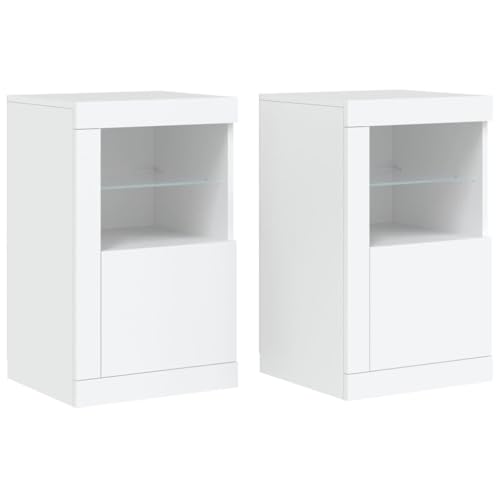 Genérico wenjingqi 836631 Beistellschränke, LED-Lichter, 2 Stück von Genérico