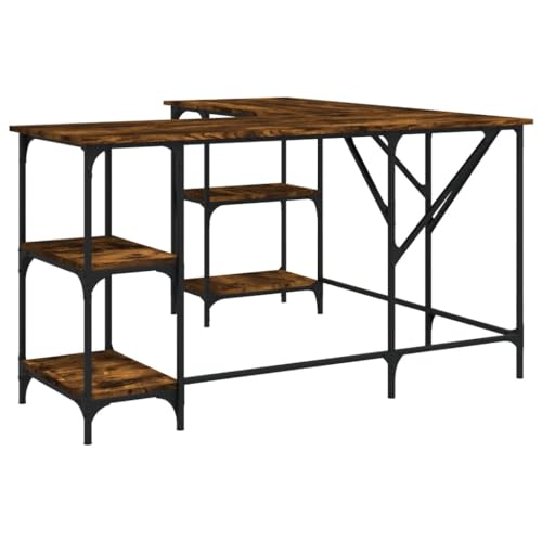 Genérico wenjingqi 837594 Schreibtisch aus technischer Eiche, 139 x 139 x 75 cm von Genérico