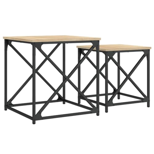 Genérico wenjingqi 838944 Couchtische, stapelbar, 2 Stück, Holztechnik, Eiche Sonoma Genérico wenjingqi 838944 Couchtische, stapelbar, 2 Stück, Holztechnik, Eiche Sonoma von Genérico
