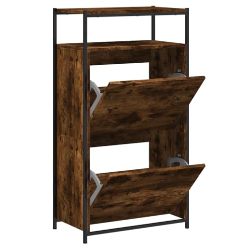 Genérico wenjingqi 840031 Schuhschrank aus technischem Holz, rauchige Eiche, 60 x 34 x 112 cm Genérico wenjingqi 840031 Schuhschrank aus technischem Holz, rauchige Eiche, 60 x 34 x 112 cm von Genérico