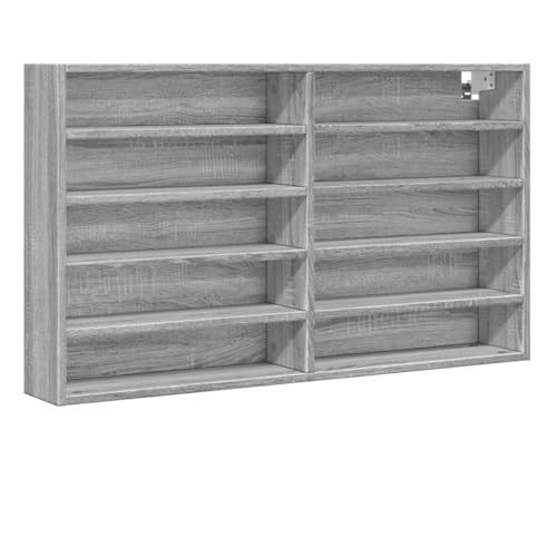 Genérico wenjingqi 847931 Vitrine aus technischem Holz, Grau, Sonoma, 100 x 15 x 58 cm von Genérico