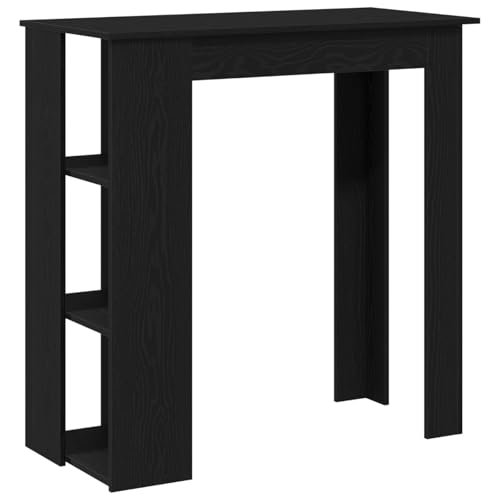 Genérico wenjingqi 862706 Bartisch mit EST - Schwarze Eiche, 102 x 50 x 103,5 cm, aus technischem Holz von Genérico