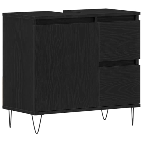 Genérico wenjingqi 862891 Waschbeckenunterschrank aus technischer Eiche, Schwarz, 58 x 33 x 60 cm Genérico wenjingqi 862891 Waschbeckenunterschrank aus technischer Eiche, Schwarz, 58 x 33 x 60 cm von Genérico