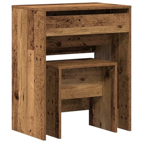 Genérico wenjingqi 868870 Schminktisch mit Spiegel aus Holz in Antik-Optik von Genérico