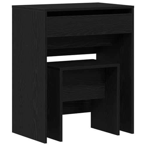 Genérico wenjingqi 868872 Schminktisch mit Spiegel aus technischem Holz, Eiche, Schwarz Genérico wenjingqi 868872 Schminktisch mit Spiegel aus technischem Holz, Eiche, Schwarz von Genérico