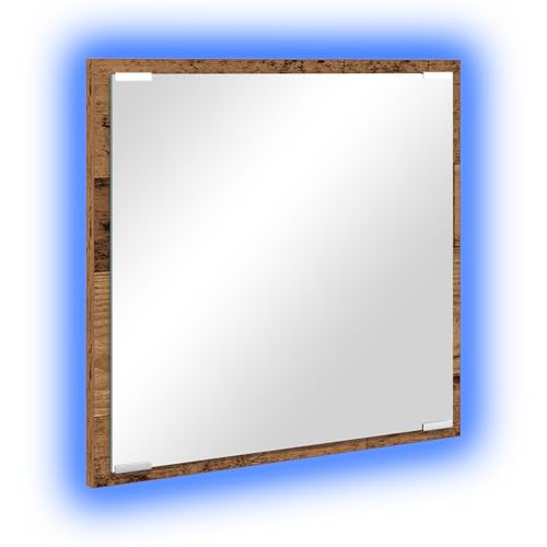 Genérico wenjingqi 875411 LED-Badezimmerspiegel, Altholz, 40 x 8,5 x 37 cm von Genérico