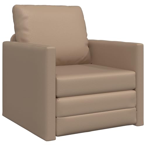 Genérico wenjingqi Schlafsofa 2-in-1 Cappuccino 74 x 77 x 81 cm, Kunstleder, 4106634 von Genérico
