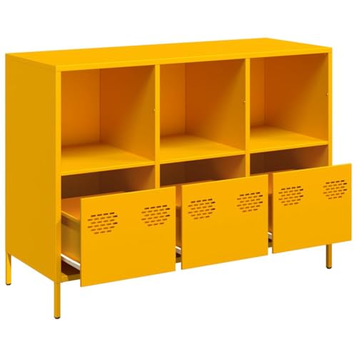 Genérico wenjingqi Sideboard oder Kaltlaminat, Senfgelb, 101,5 x 39 x 73,5 cm, 851367 von Genérico