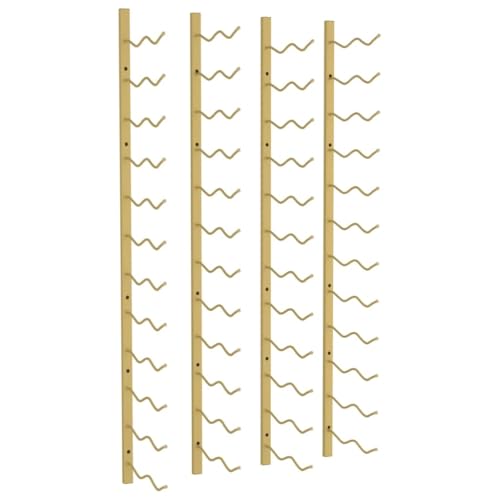 Genérico wenjingqi Wandweinregal für 24 Flaschen, 2 Stück, goldenes Eisen, 340886 Genérico wenjingqi Wandweinregal für 24 Flaschen, 2 Stück, goldenes Eisen, 340886 von Genérico