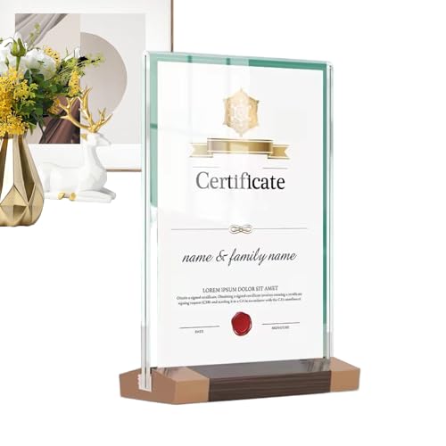 Gesims-Set – Holzrahmen im klassischen Stil | kristallklares Acryl mit stabiler Basis, elegante Ausstellung für künstlerische Bilder, Poster des Wohnzimmers und des Innenraums von Genérico