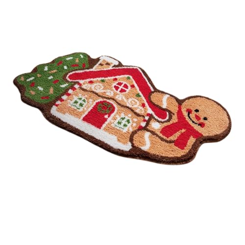 Gingerbread House Doormat - Christmas Welcome Mat | Gingerbread House Rug | Plush Christmas Porch Gingerbread Rug für Indoor Outdoor Christmas Carpet Photo Prop Gift Decor Gingerbread House Doormat - Christmas Welcome Mat | Gingerbread House Rug | Plush Christmas Porch Gingerbread Rug für Indoor Outdoor Christmas Carpet Photo Prop Gift Decor von Genérico