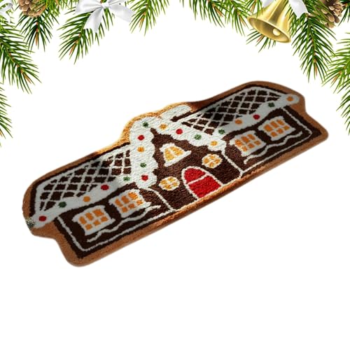 Gingerbread House Doormat - Christmas Welcome Mat | Gingerbread House Rug | Plush Christmas Porch Gingerbread Rug für Indoor Outdoor Christmas Carpet Photo Prop Gift Decor Gingerbread House Doormat - Christmas Welcome Mat | Gingerbread House Rug | Plush Christmas Porch Gingerbread Rug für Indoor Outdoor Christmas Carpet Photo Prop Gift Decor von Genérico