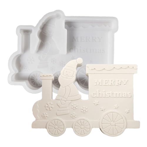 Gipsform aus Gipskarton – Kombinierte Gipsformen mit Weihnachtsmannzug | handgefertigte Harzform für Süßigkeiten, Silikonkerzenform für Weihnachten, antihaftbeschichtet, für Seife, m Gipsform aus Gipskarton – Kombinierte Gipsformen mit Weihnachtsmannzug | handgefertigte Harzform für Süßigkeiten, Silikonkerzenform für Weihnachten, antihaftbeschichtet, für Seife, m von Genérico