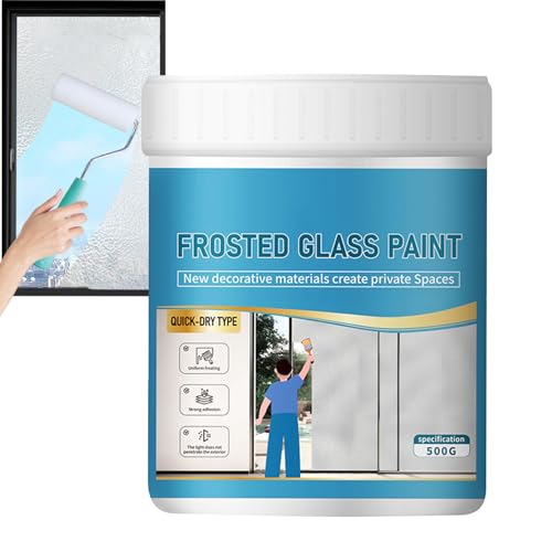 Glasfarbe auf Wasserbasis - Glasbeschichtung mit Spritzschutz für die Privatsphäre | Mattierfarbe für Badezimmerfenster, Küchenschrank, Schlafzimmer, Esp-Oberflächen von Genérico