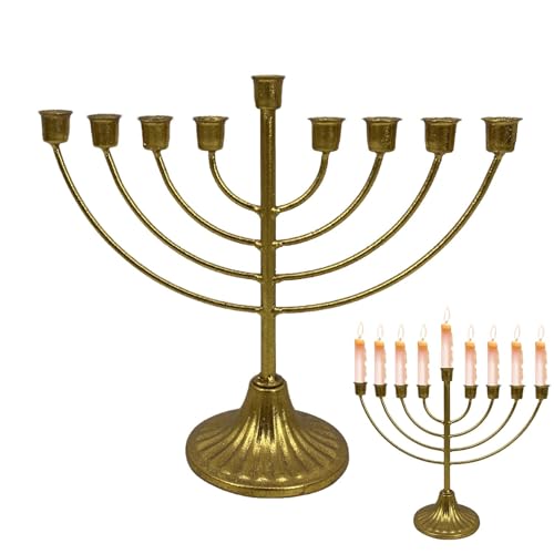 Goldenes Metall-Menora: Überraschendes Geschenk: Dieser Chanukka-Kerzenhalter ist eine Möglichkeit, Chanukka-Kerzenhalter zu beleben. Der Kerzenhalter ist für das Standardgeschenk von Chanukka-Kerzen Goldenes Metall-Menora: Überraschendes Geschenk: Dieser Chanukka-Kerzenhalter ist eine Möglichkeit, Chanukka-Kerzenhalter zu beleben. Der Kerzenhalter ist für das Standardgeschenk von Chanukka-Kerzen von Genérico