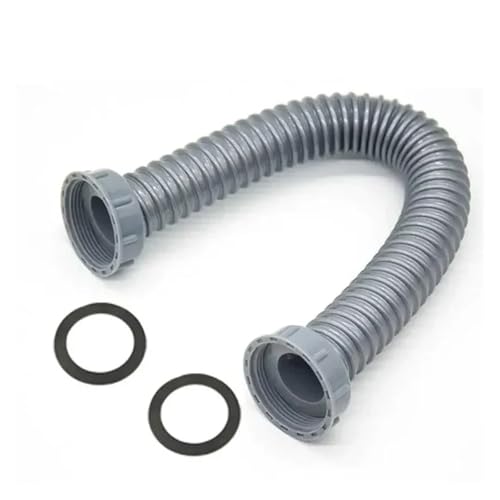 Grobes Abflussrohr für Küchenspüle, Abflussschlauch, Abwasserschlauch, Spülbecken, Verbindungsrohr, Kunststoffschlauch, Küchenzubehör (doppelt 48 mm) von Genérico