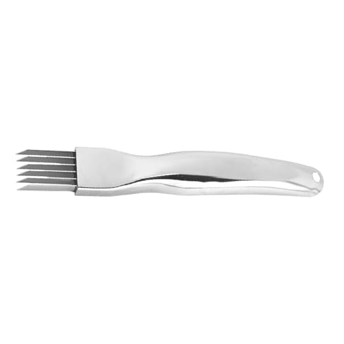 Grüner Zwiebelschneider, Zwiebelschneider – Gemüsemesser aus Edelstahl | rutschfester Knoblauchschneider, Zwiebelschneider, manueller grüner Zwiebelschneider von Genérico