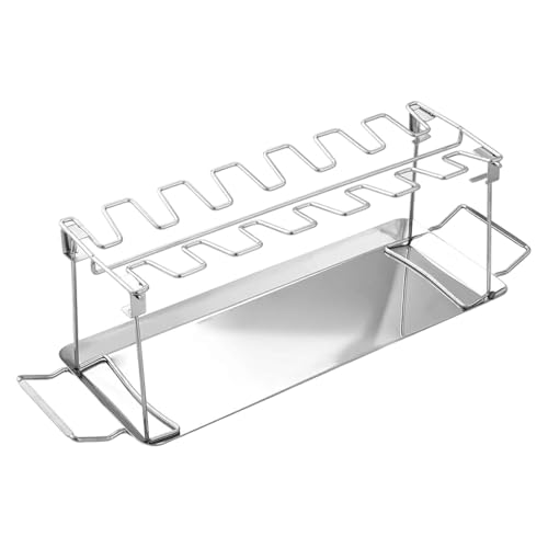 Hähnchenschenkelaufhänger – Halterung für gegrillte Oberschenkel, Werkzeughalter aus Edelstahl, zusammenklappbar, für Grill, Outdoor, Camping, Garten von Genérico