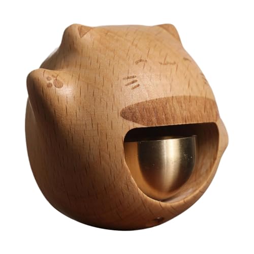 Händler-Klingel für Türöffner, Holz-Türklingel | Magnetische Türklingel aus Holz für Katzenhändler, Warntürklingel für Windspiele von Genérico