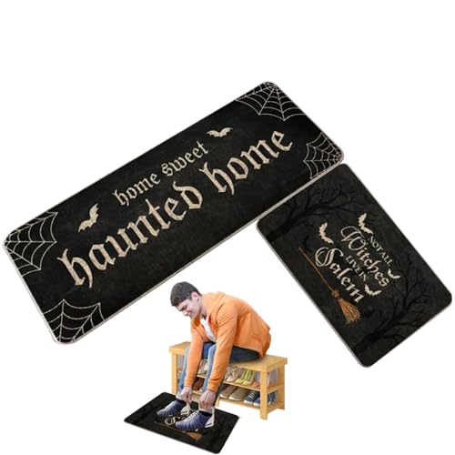Halloween-Boden-Set, Gothic-Spiel, dekoratives Zubehör, saugfähig, mit schrecklichen Illustrationen während der Inneneinrichtung, dunkle Raumabdeckung, Dekoration Halloween-Boden-Set, Gothic-Spiel, dekoratives Zubehör, saugfähig, mit schrecklichen Illustrationen während der Inneneinrichtung, dunkle Raumabdeckung, Dekoration von Genérico