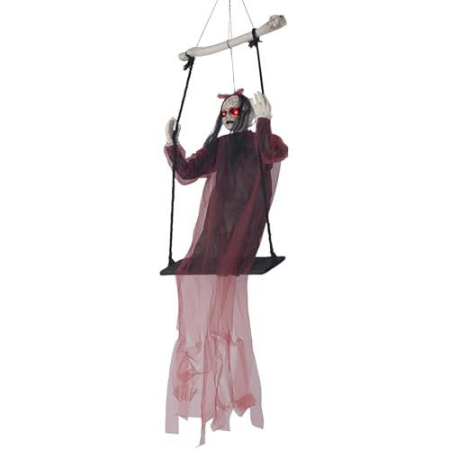 Halloween Ghost - Sprooky Ghost Prop | Swinging Gim Ghost Decor mit Lichtern und Sound | gruselige Halloween-Dekoration für drinnen und draußen | gruselige Dekoration für , Fenster, Wand und J Halloween Ghost - Sprooky Ghost Prop | Swinging Gim Ghost Decor mit Lichtern und Sound | gruselige Halloween-Dekoration für drinnen und draußen | gruselige Dekoration für , Fenster, Wand und J von Genérico