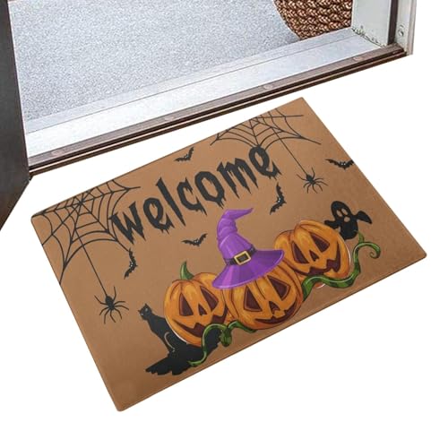 Halloween-Willkommens-Fußmatte, Halloween-Fußmatte, Begrüßungsmatte mit rutschfestem Skelett, Bodenmatte für saisonale Heimdekoration, festliche Atmosphäre Halloween-Willkommens-Fußmatte, Halloween-Fußmatte, Begrüßungsmatte mit rutschfestem Skelett, Bodenmatte für saisonale Heimdekoration, festliche Atmosphäre von Genérico