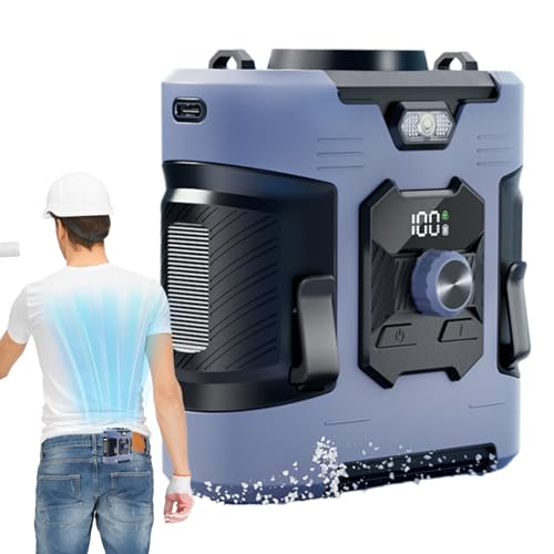 Halsventilator, verstellbarer Gurtventilator, 100 Geschwindigkeiten, LED-Taschenlampe, leise, persönliche Klimaanlage und kühlendes Zubehör für Camping, Wandern oder Schreibtisch bei warmem Wetter Halsventilator, verstellbarer Gurtventilator, 100 Geschwindigkeiten, LED-Taschenlampe, leise, persönliche Klimaanlage und kühlendes Zubehör für Camping, Wandern oder Schreibtisch bei warmem Wetter von Genérico