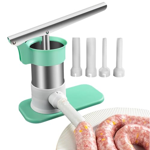 Handbetriebener Wursthersteller - Fleischröhrchenfüller, manuelle Maschine | Stahlkonstruktion, einfaches Befüllen für hausgemachte Rezepte, Verwendung von Coco-Kaffeemaschinen Handbetriebener Wursthersteller - Fleischröhrchenfüller, manuelle Maschine | Stahlkonstruktion, einfaches Befüllen für hausgemachte Rezepte, Verwendung von Coco-Kaffeemaschinen von Genérico