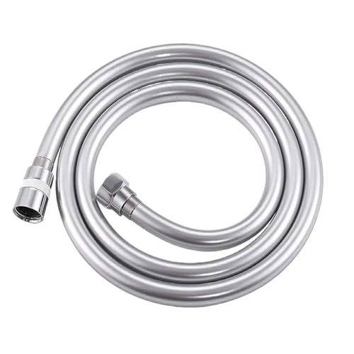 Handbrauseschlauch, Badezimmer-Schnittstelle, explosionsgeschützter Hochdruck-Wasserhahn, Verlängerungsschlauch (PVC, silber-3 m) von Genérico