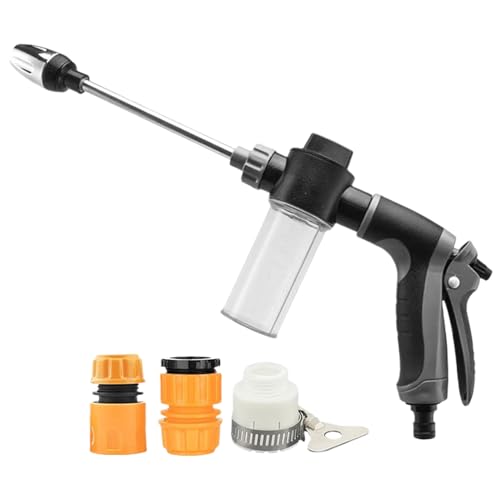 Hochdruckreiniger | 360° drehbarer Gartenschlauchsprüher mit 3 Anschlüssen | Schaumtopf | Multifunktionales Reinigungszubehör Hochdruckreiniger | 360° drehbarer Gartenschlauchsprüher mit 3 Anschlüssen | Schaumtopf | Multifunktionales Reinigungszubehör von Genérico