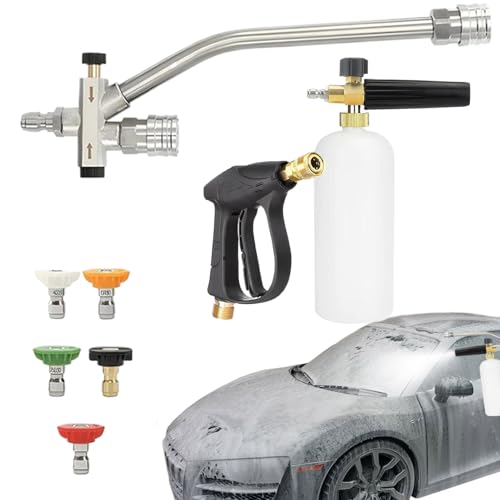 Hochdruckreiniger-Set, Hochleistungs-Unterlegscheibe, Pistolengriff mit Ersatzverlängerung, Energie-Reinigungsdüse, Doppelkopf-Sprühaufsatz Hochdruckreiniger-Set, Hochleistungs-Unterlegscheibe, Pistolengriff mit Ersatzverlängerung, Energie-Reinigungsdüse, Doppelkopf-Sprühaufsatz von Genérico