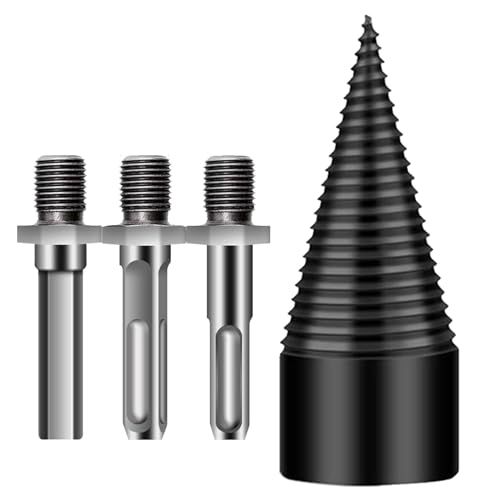 Holzbohrer – Holzspaltbohrer | Abnehmbare Holzspaltbohrer, leicht zu teilender Bohrer mit 3 Bohraufsätzen, Holzspaltbohrer für elektrische Bohrmaschine von Genérico