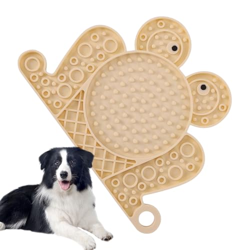 Hundematte, Leckmatte für Welpen, Silikon-Saugnapf in Froschform – interaktives sensorisches Tablett ohne Verrutschen für geistige Stimulation Hundematte, Leckmatte für Welpen, Silikon-Saugnapf in Froschform – interaktives sensorisches Tablett ohne Verrutschen für geistige Stimulation von Genérico